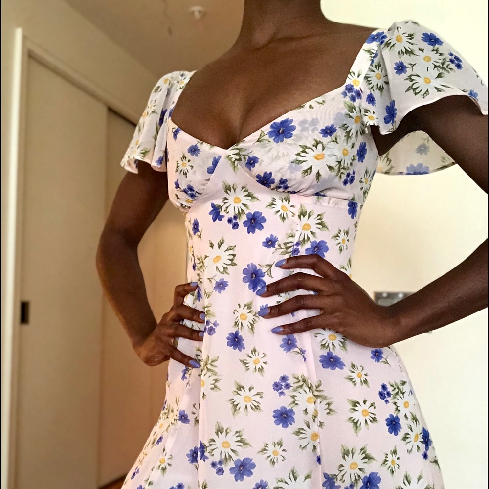 Woven Light Pink Floral Dress